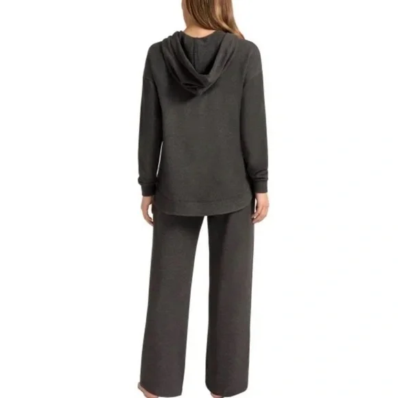 NWT Max & Mia Women's 2 Piece Hoodie Lounge Set Gray (Heather Charcoal) - Picture 3 of 5